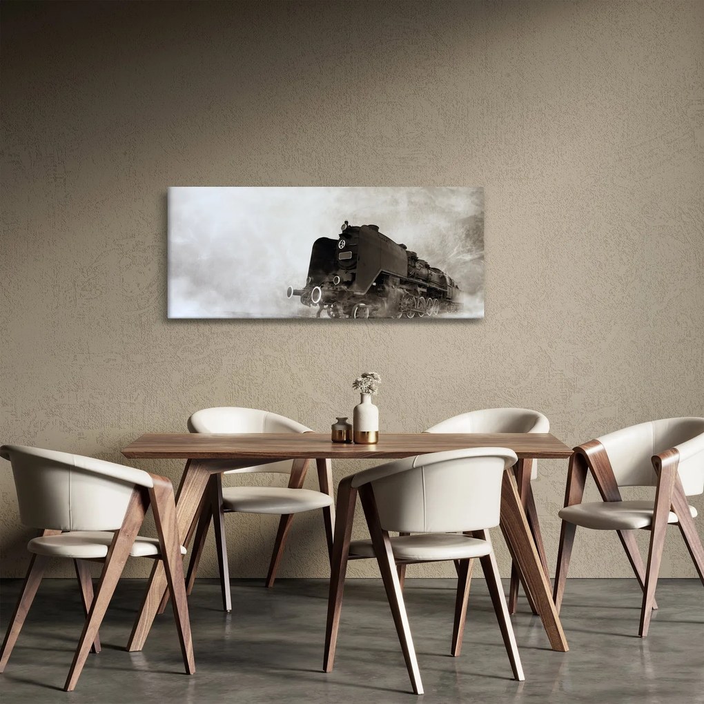 Kép - Vonat a ködben (120x50 cm)