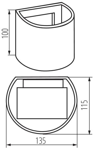 LED Kültéri fali lámpa REKA LED/7W/230V IP54 antracit