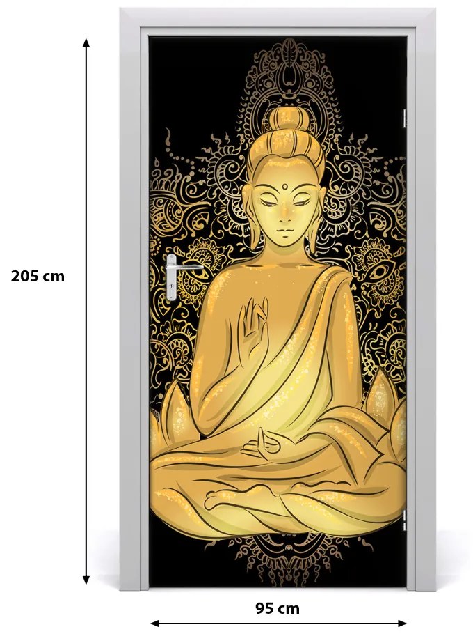 Poszter tapéta ajtóra Buddha mandala 95x205 cm