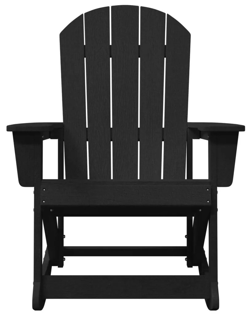 Adirondack hintaszék Fekete 73.5x92x90 cm HDPE