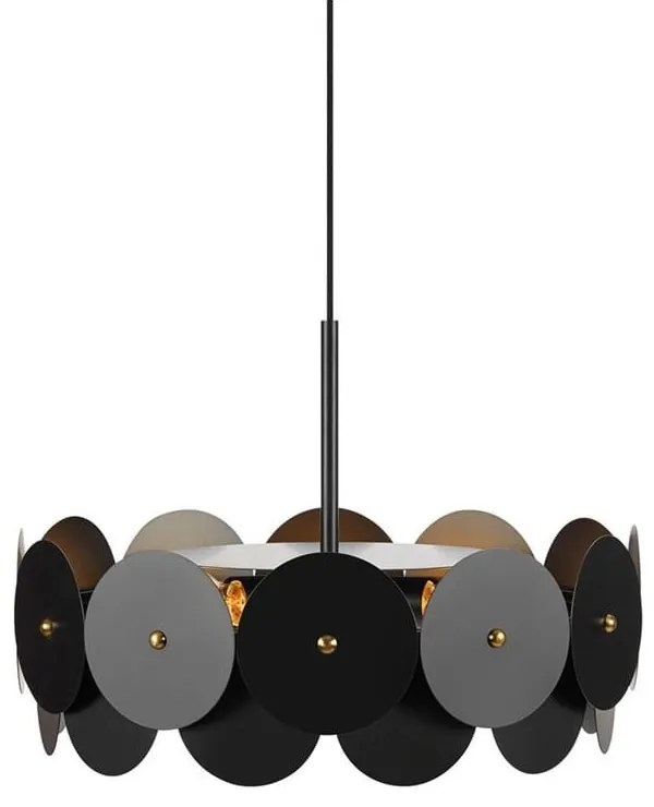 Vegas fekete függő mennyezeti lámpa, ø 53 cm - Markslöjd