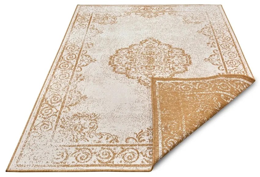 Okkersárga-fehér kültéri szőnyeg 160x230 cm Cebu – NORTHRUGS