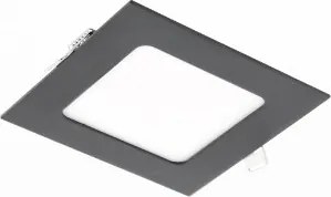 Led süllyesztett lámpatest négyzet 13W semleges Matis Plus fekete 17cm IP20 Gtv