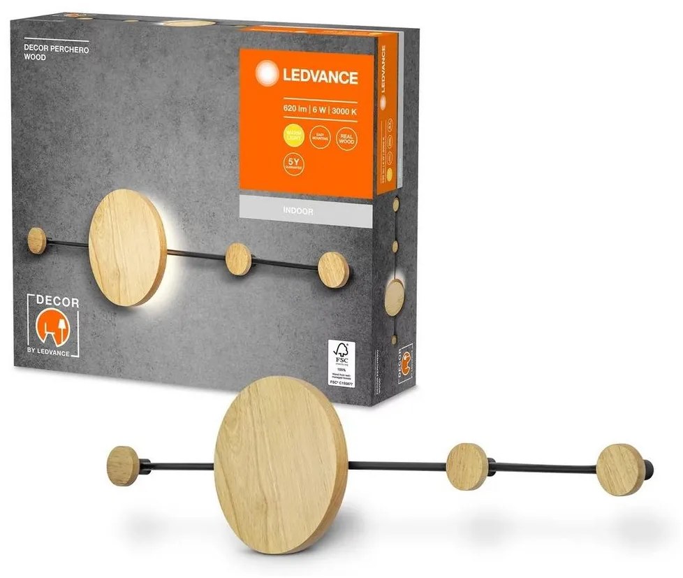 Ledvance - LED Fali lámpa DECOR WOOD LED/6W/230V