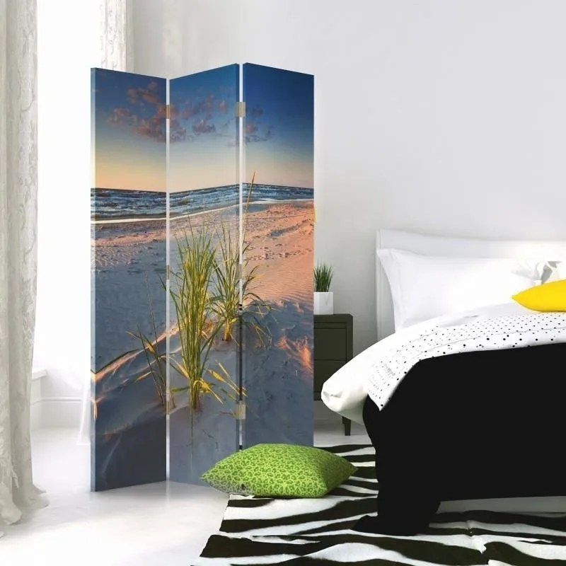 Gario Paraván Ibolyaszínu fény a tengerpart felett Méret: 110 x 170 cm, Kivitelezés: Klasszikus paraván