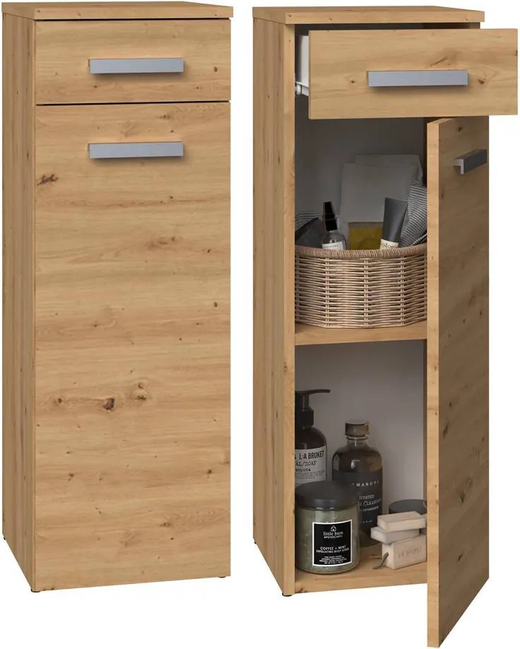 Nel V DS fürdőszoba szekrény, tölgy