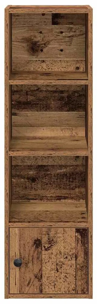 antik fa színű szerelt fa könyvespolc 31x24x102 cm