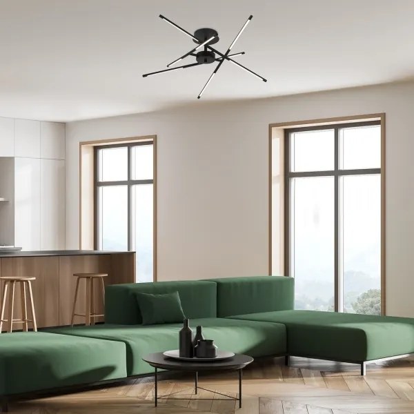 Rabalux 71338 - LED Felületre szerelhető csillár HENLI2 LED/40W/230V 3000K fekete