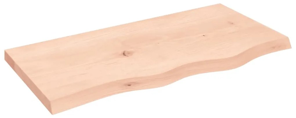 kezeletlen tömör tölgyfa fali polc 80x40x(2-4) cm