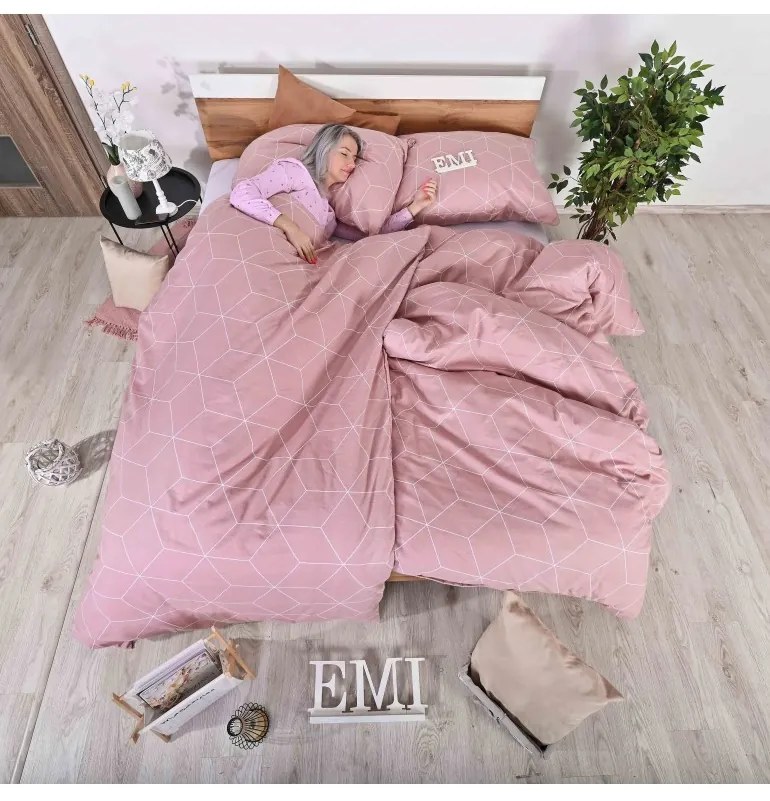 EMI Alya rosa flanel ágyhuzat, A standard egyszemélyes ágy szett tartalma: 1x 140x200 + 1x 70x90