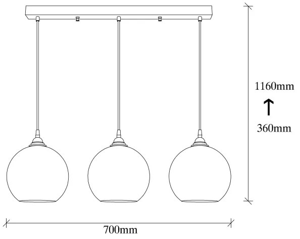 Csillár zsinóron GOLD 3xE27/40W/230V