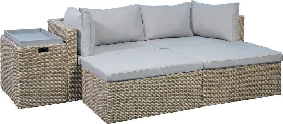 Bézs-világosbarna kerti lounge szett Modular – Unique Furniture