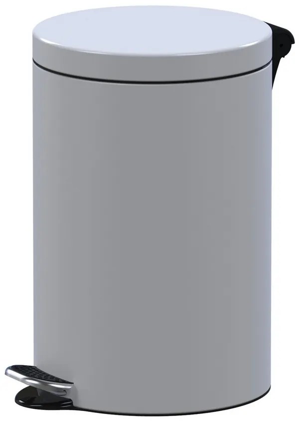 Léptetős szemetes, 12 l, fehér