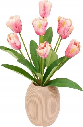 Virág Mesterséges Tulipán csokor 44cm a száron 1db nád ház váza