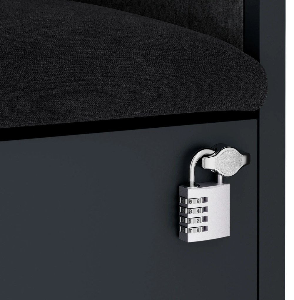 Sally 1150mm korpus Antracytowy - siedzisko Ciemnoszary