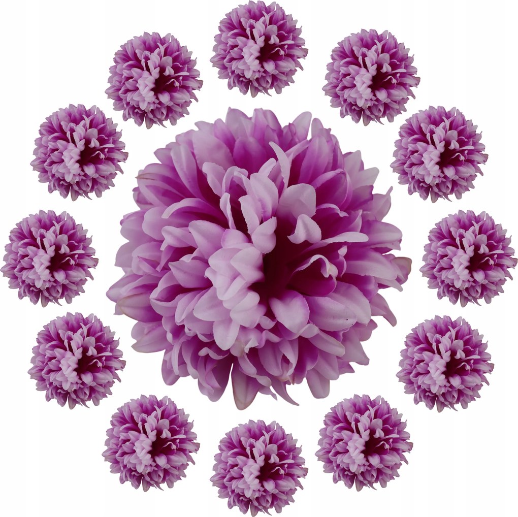 Krizantém Termék Nagy Mesterséges Lila 20 x 10 cm RT6423-M62 12 db