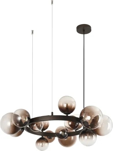 Brilagi - LED csillár kábelen MILLA 15xG9/3W/230V barna/füstbarna