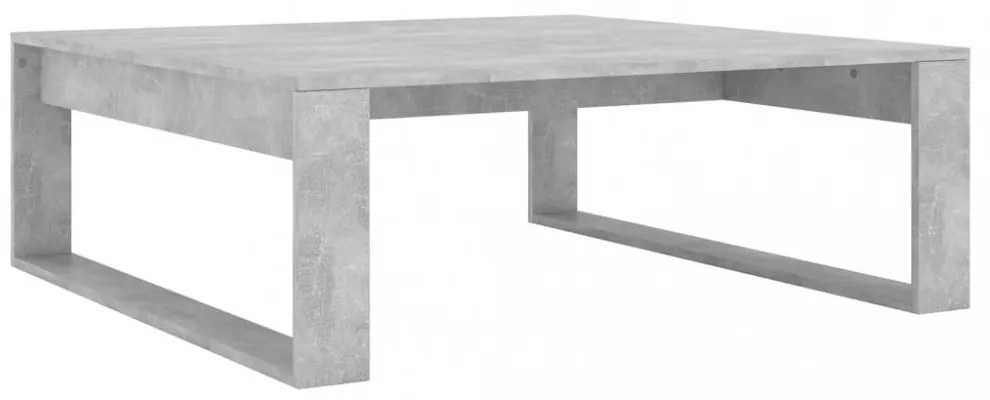 betonszürke szerelt fa dohányzóasztal 100 x 100 x 35 cm