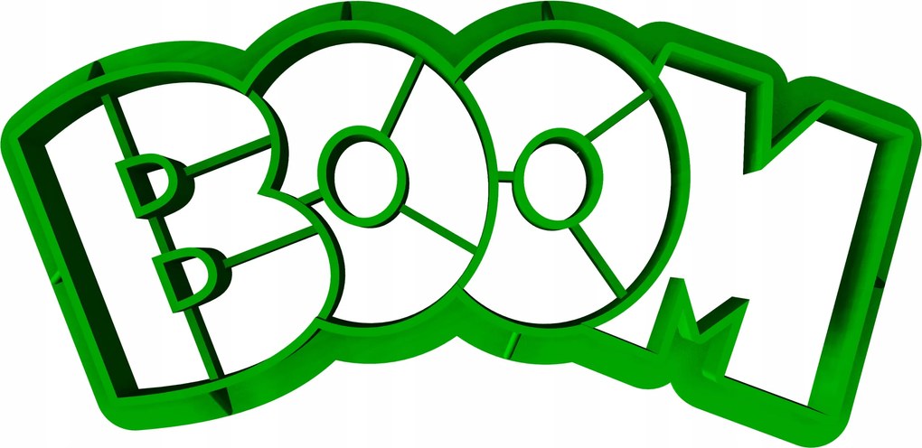 Foremka Lyukasztó Sütemény- és Mézeskalácsvágó Szilveszter Boom felirat