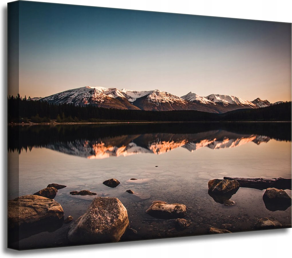 Vászonkép Természet Tájkép Hegyek Tó 40x30