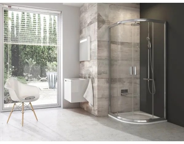 Ravak 3B240C00Z1 - BLIX, négyrészes negyedköríves zuhanykabin, 80x80 cm, fényes króm