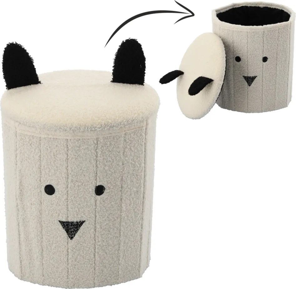 Összecsukható puff tárolóval 28 x 28 x 34 cm