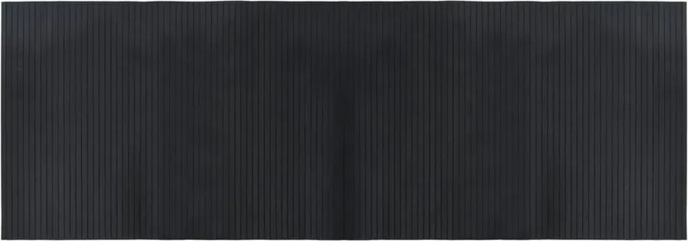 vidaXL négyszögletű fekete bambusz szőnyeg 70 x 200 cm