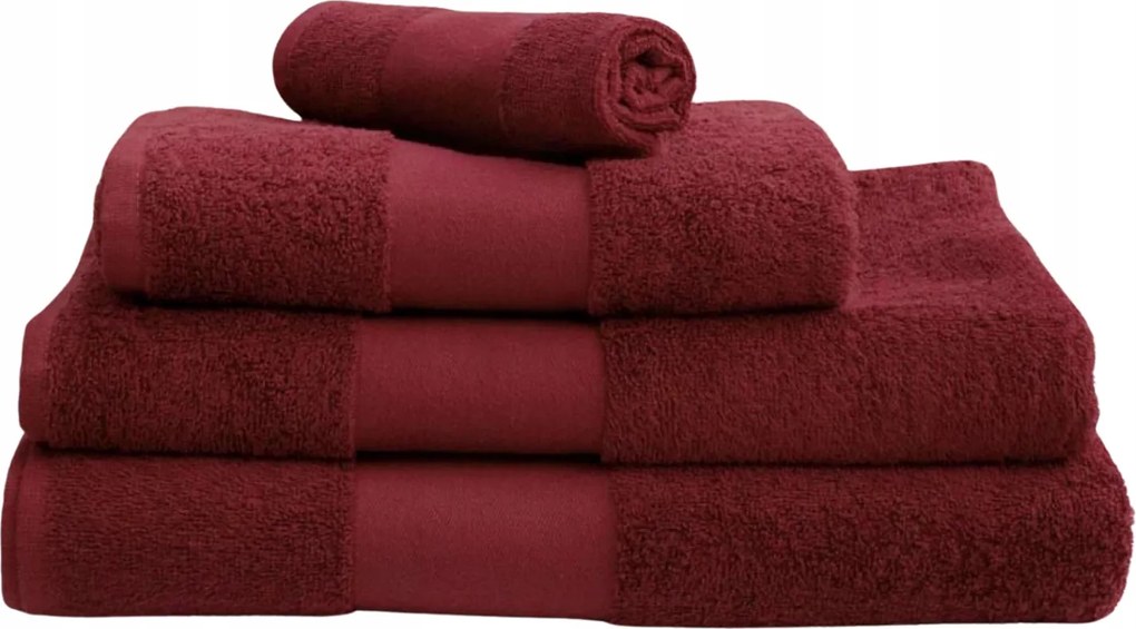 Frottír törölköző Pamut 450g 50 Szín 30x50 Bordó