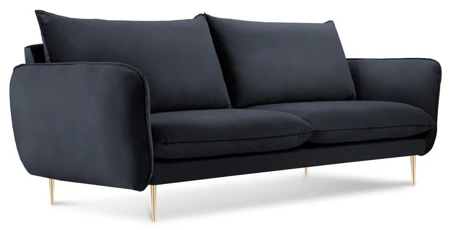 Florence antracitszürke kanapé bársonyhuzattal,160 cm - Cosmopolitan Design