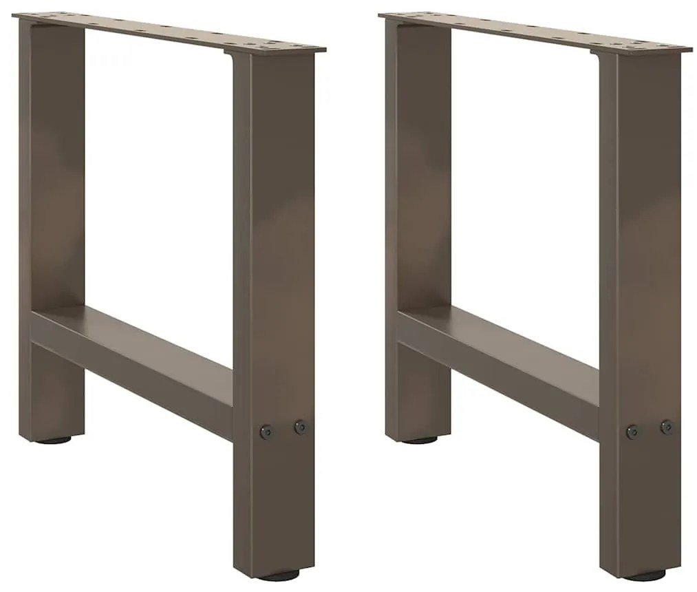 2 db natúr acél dohányzóasztal láb 60 x (42-43) cm acél