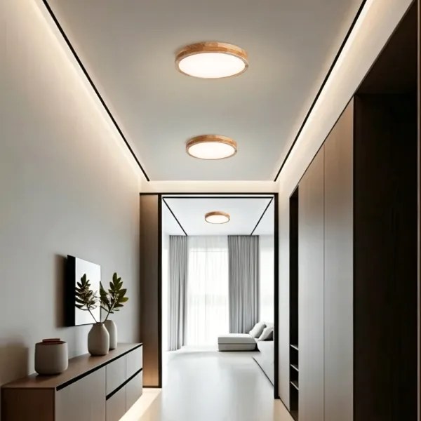 Brilagi - Fényerőszabályozható LED lámpatest WOODLINE LED/48W/230V 3000-6000K tölgy átm. 40 cm + távirányító