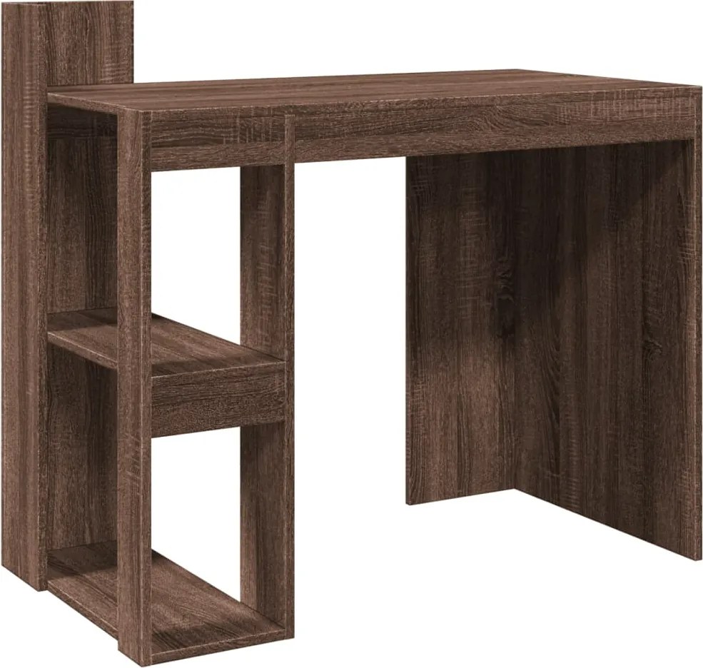 vidaXL barna tölgy színű szerelt fa irodai asztal 103,5 x 56,5 x 94 cm
