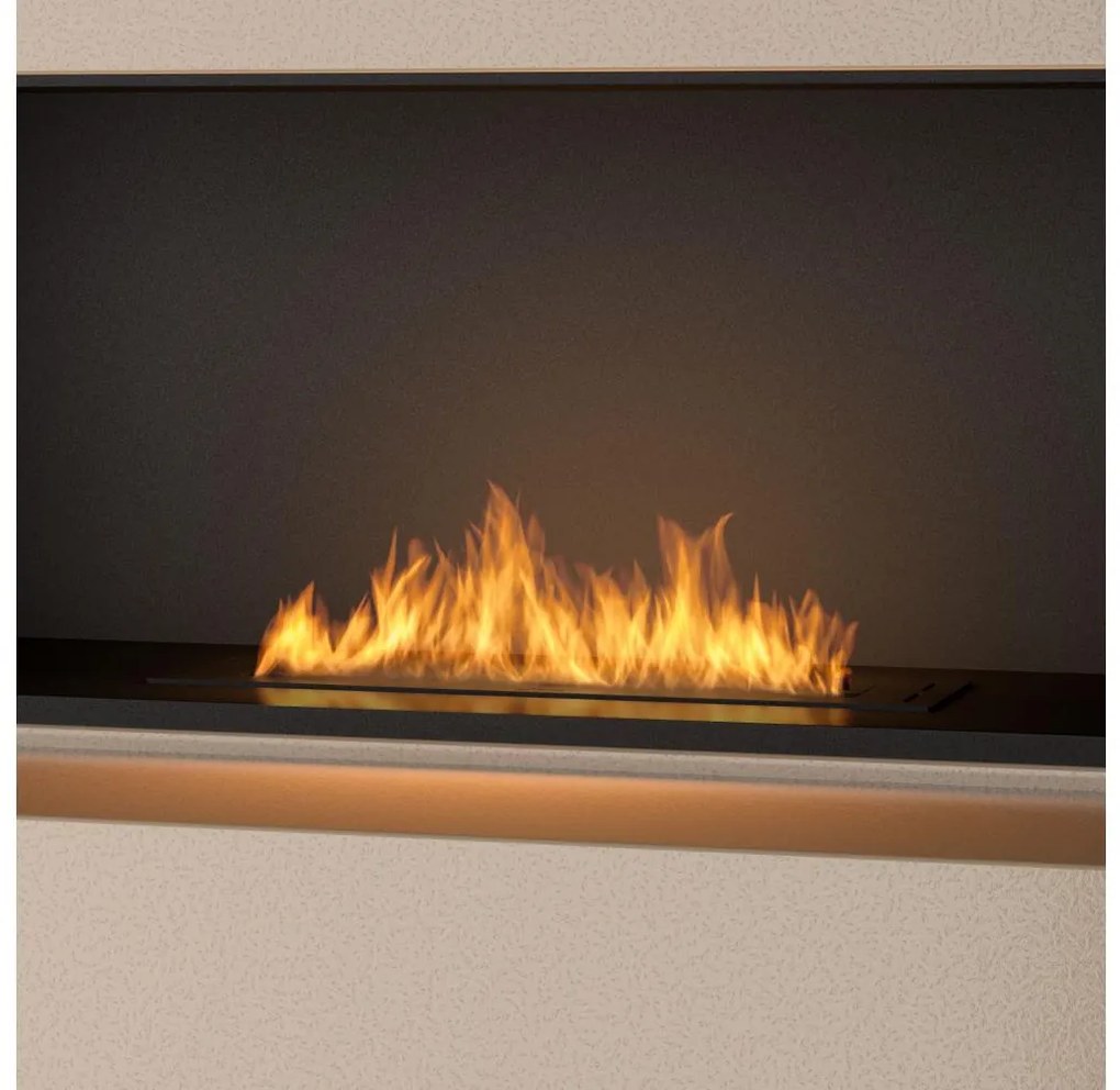 InFire - Beépített BIO kandalló 7,5x60 cm 3,5kW fekete SLIMfire Palnik Black Burner 600