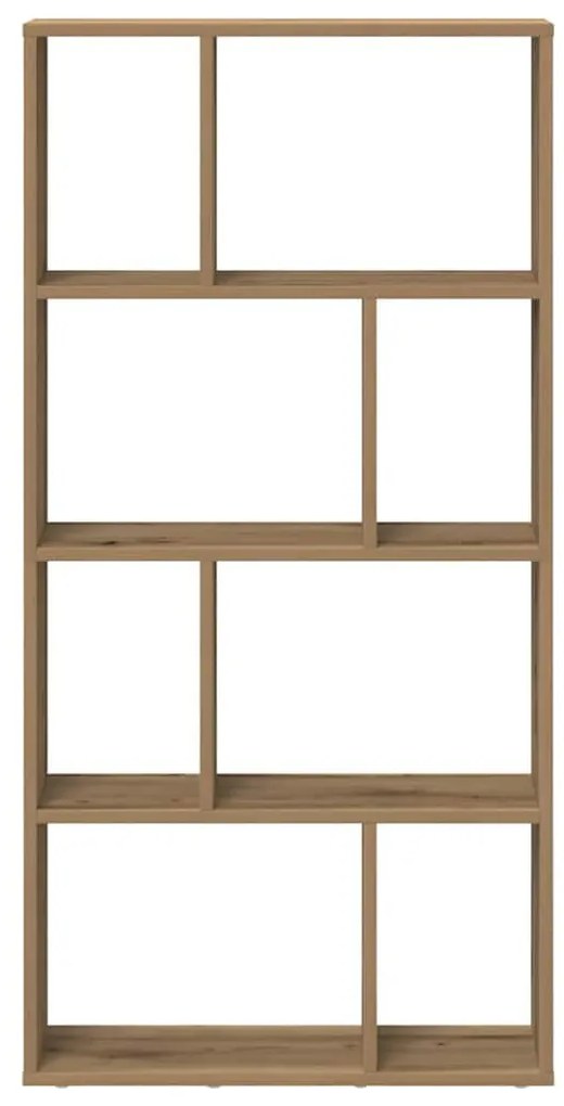 kézműves tölgy színű szerelt fa könyvespolc 60 x 20 x 120 cm