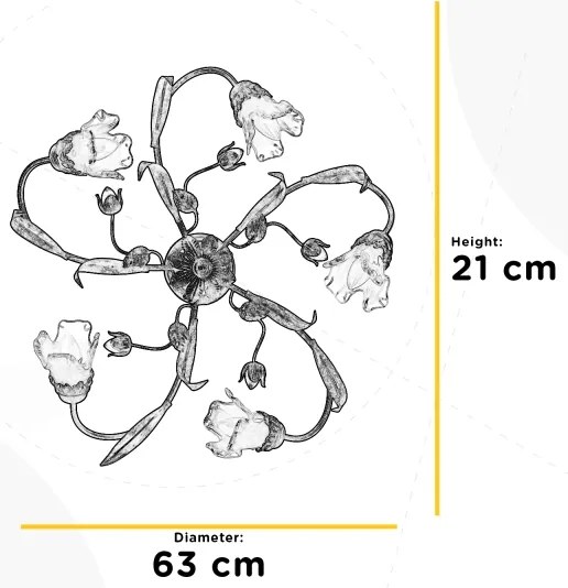 ONLI - Mennyezeti lámpa ARIANNA 5xE14/6W/230V