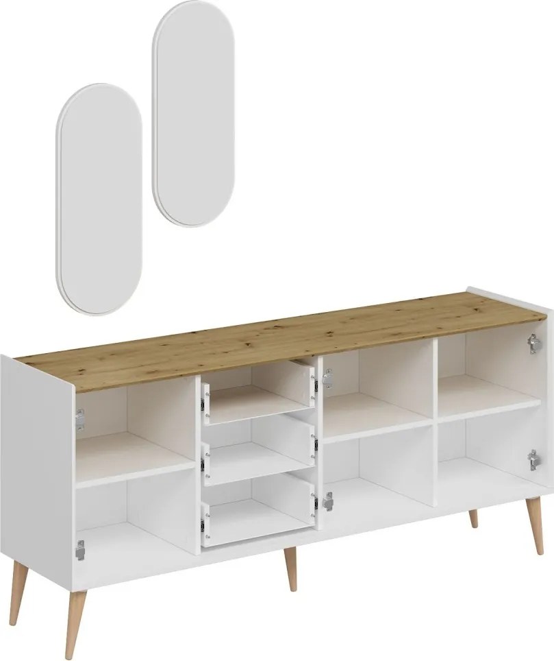 Mitra komód, fehér, 180 cm – TR506MNR1328