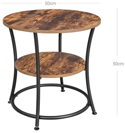 ELDUR kisasztal barna/fekete