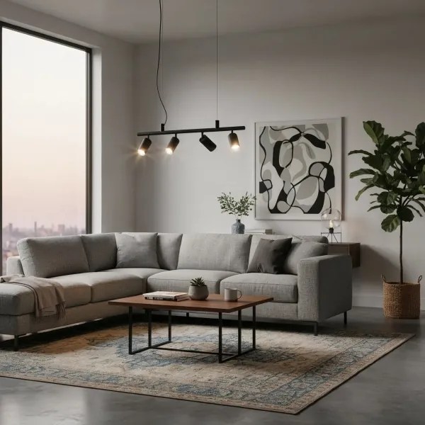 Ideal Lux - LED Csillár zsinóron DYNAMITE 4xGU10/7W/230V CRI 90 fekete