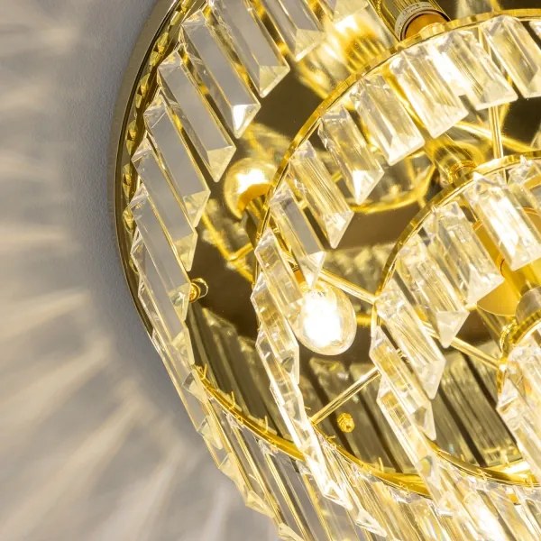 Brilagi - LED kristály mennyezeti lámpa MOZART 5xE14/40W/230V aranyszínű