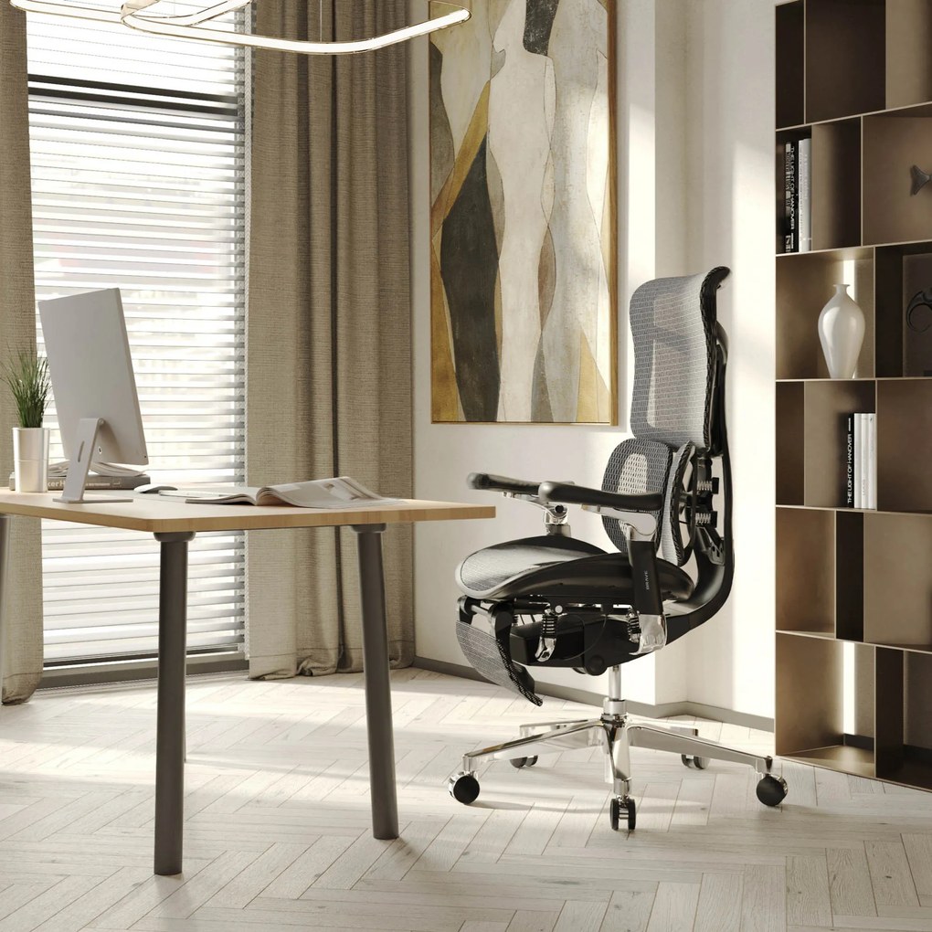 Prémium ergonomikus irodai szék lábtartóval fekete Premium Normal Size: Diablo V-Kinetic