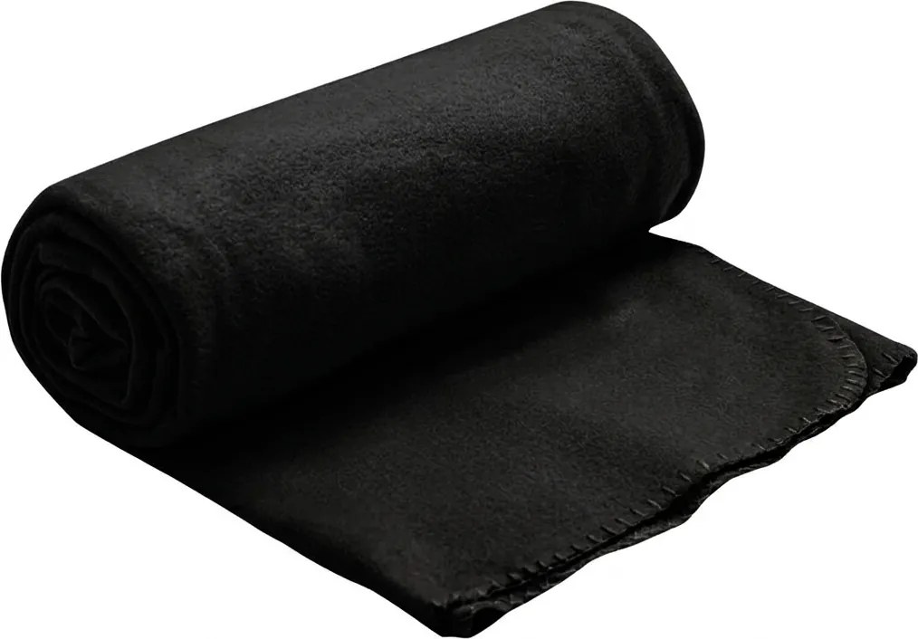 Fleece pléd FLEORA, fekete Méret: 180 x 200 cm