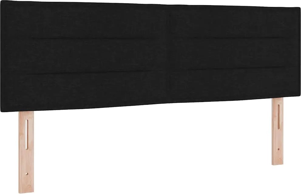 vidaXL Fejtámla Fekete 144 cm szövet