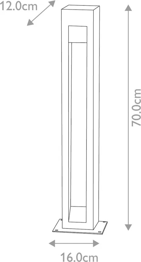 ELSTEAD PARKSTONE-BOL-A PARKSTONE Modern Kültéri Állólámpa Ezüst, Szürke LED IP55