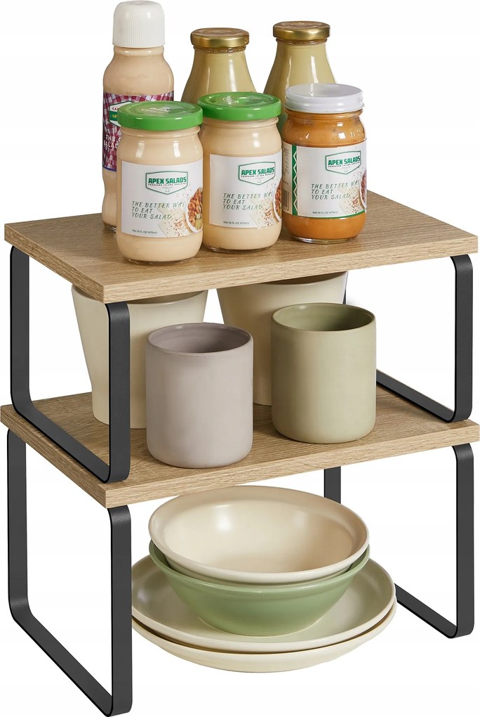 Stílusos konyhai polcok, helytakarékos, rendszerező, 2 db-os szett