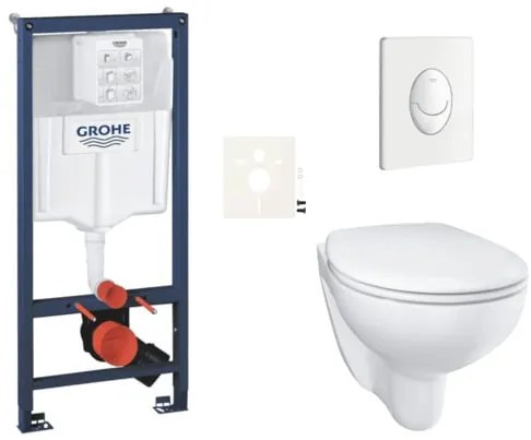 Fali WC-szett világos falra / falra szerelhető GROHE Bau Ceramic SIKOGRSBAUSASH0