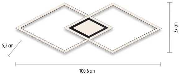 Leuchten Direkt 14695-18 - LED Mennyezeti lámpa ASMIN LED/48W/230V