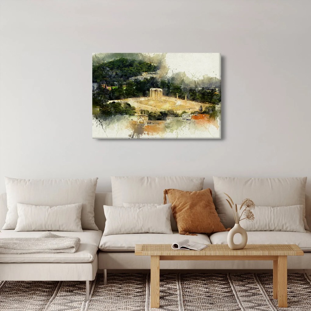 Kép - Zeusz temploma, Athén, Görögország (90x60 cm)