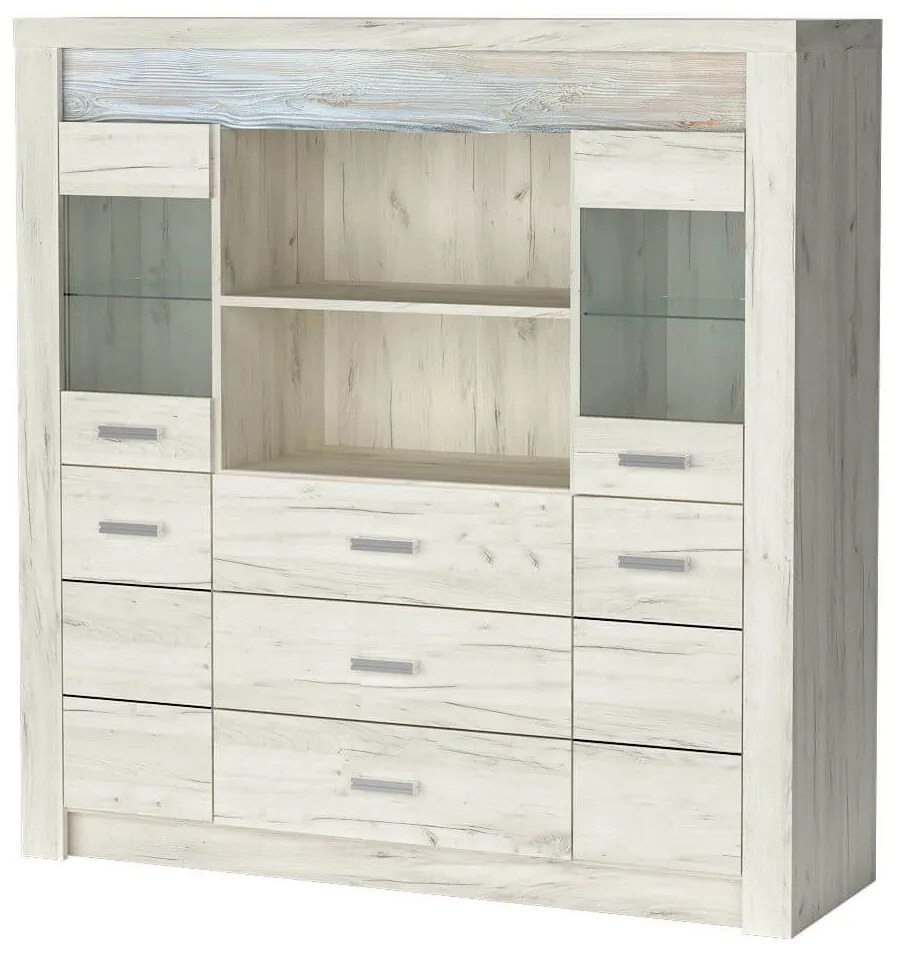 Vitrin Indie 22 (LED világítással) (fehér craft) . Akció -17%. 1057816