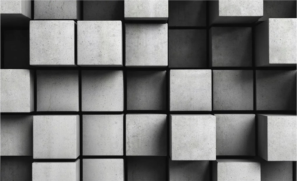 Fotótapéta Flizelina Fali Prémium 3D Geometrikus kockák 416x254 Ragasztó