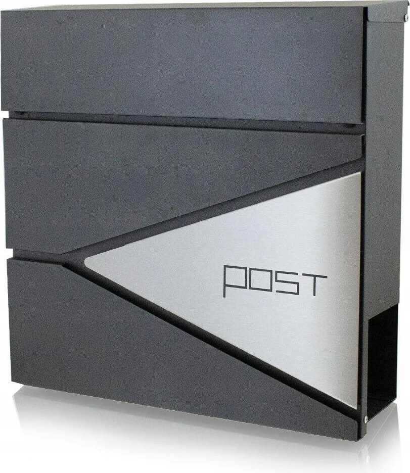 Antracit posta- és újságtartó doboz Design